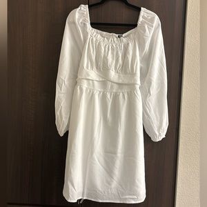 Long sleeve white dress